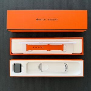 Apple Hermes Watch Series 9, GPS+Cellular, 41mm Stainless Steel Case